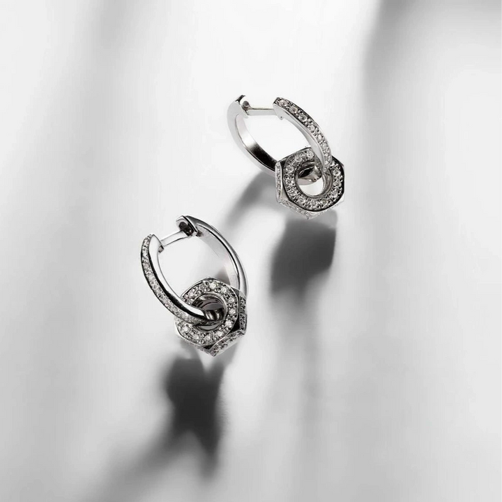 18k Gold & Diamond Nut Earrings