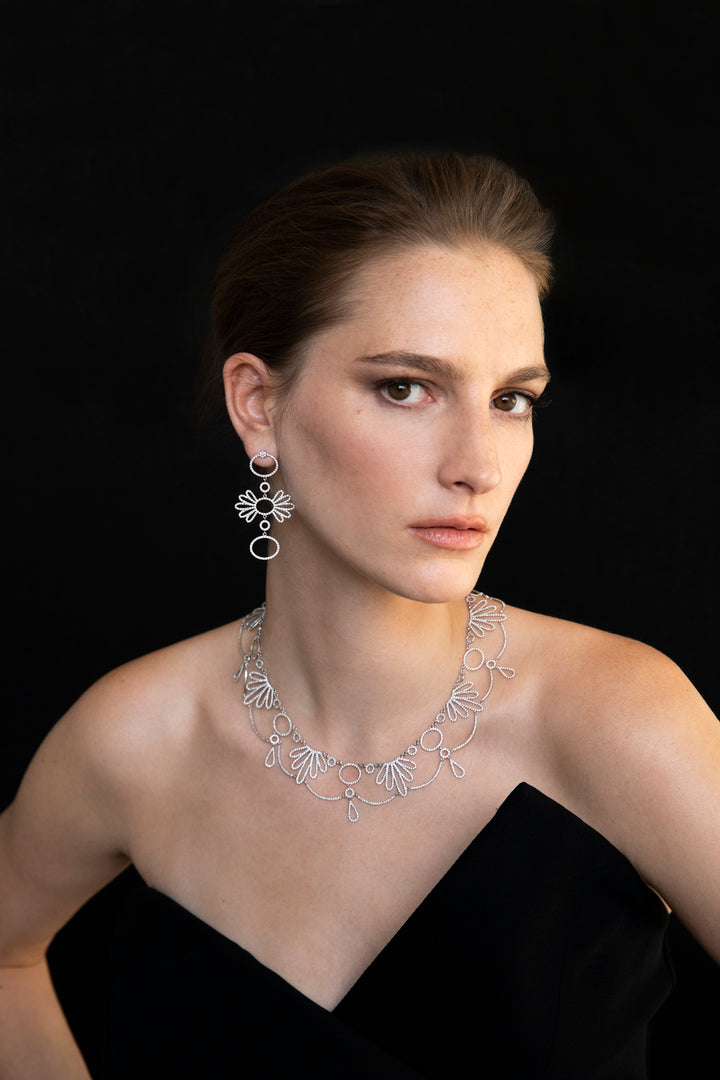 Twiggy Flower Necklace W-D, Necklaces, Ileana Makri