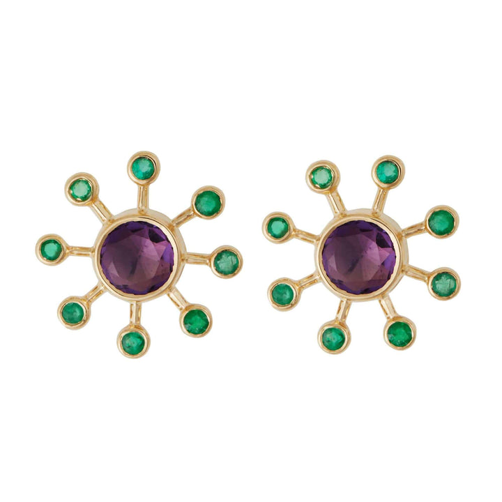 Amethyst Blossom Studs Y-EM - Florescence - Ileana Makri store