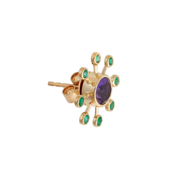 Amethyst Blossom Studs Y-EM - Florescence - Ileana Makri store