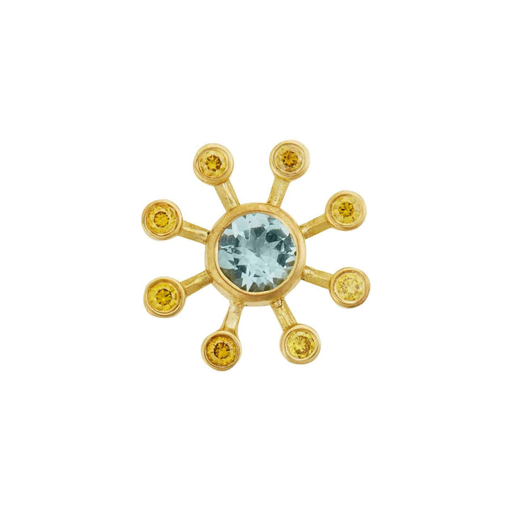 Aquamarine Blossom Studs - Florescence - Ileana Makri store