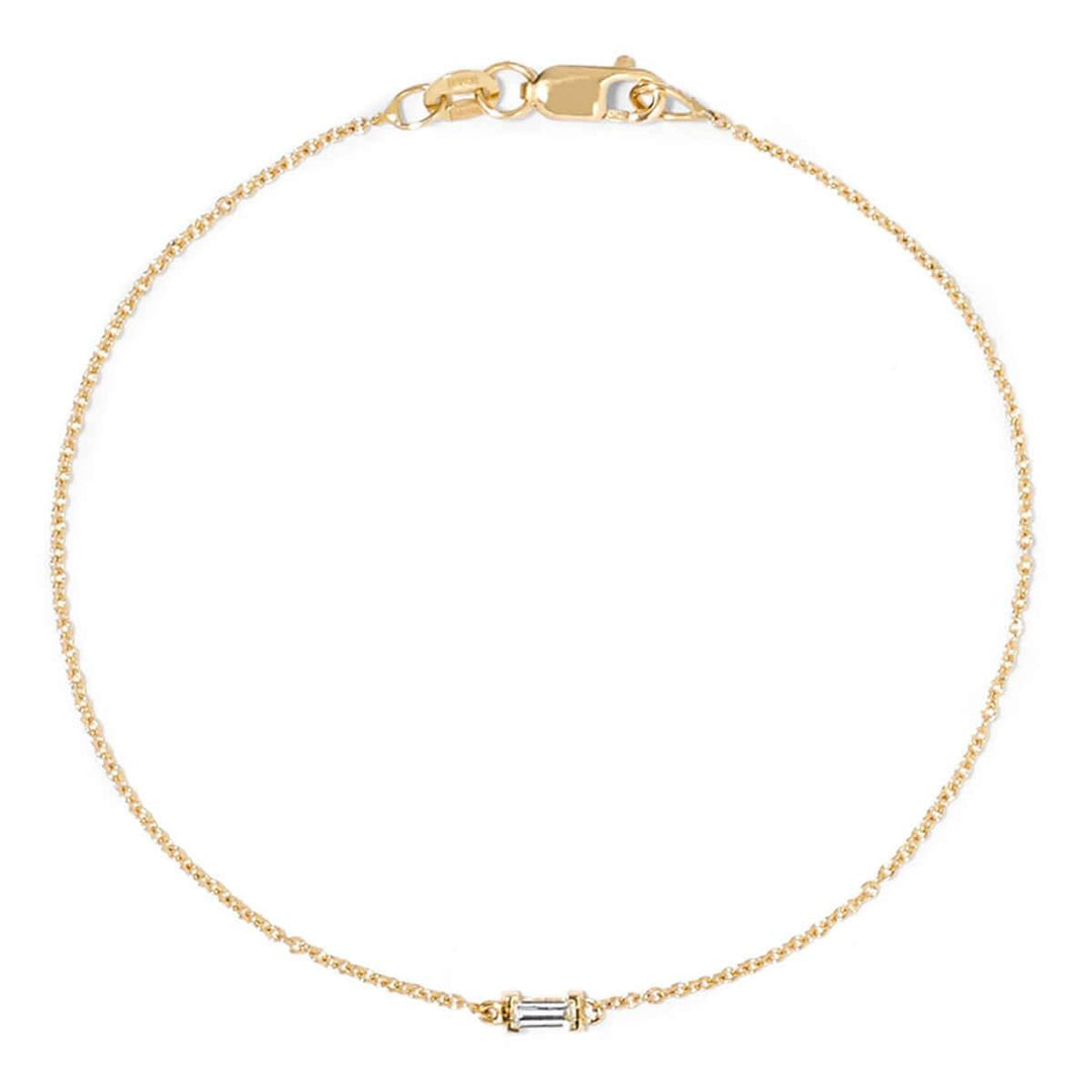 Single Baguette Chain Bracelet Y-D - Baguette - Ileana Makri store