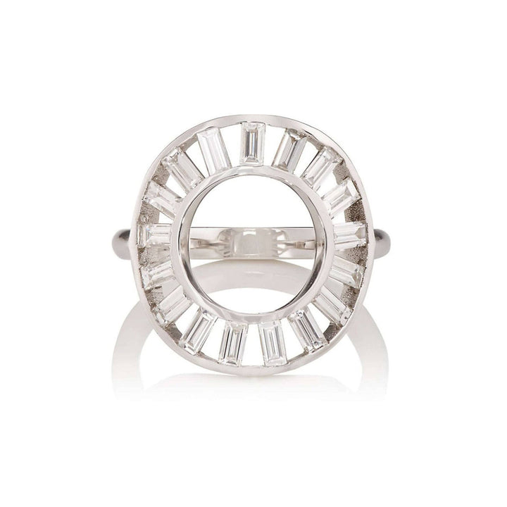 Baguette Circle Ring W-D - THE EDIT - Ileana Makri store