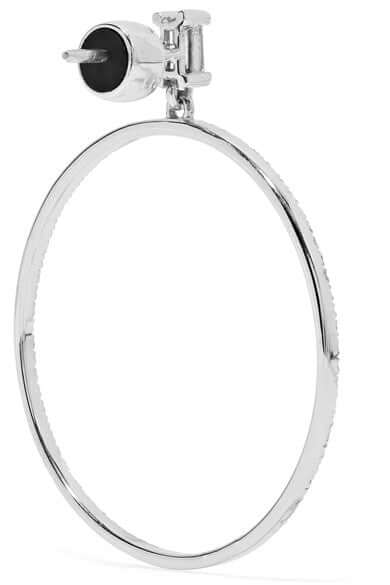 Baguette Dangling Hoops W-D-L - Baguette - Ileana Makri store
