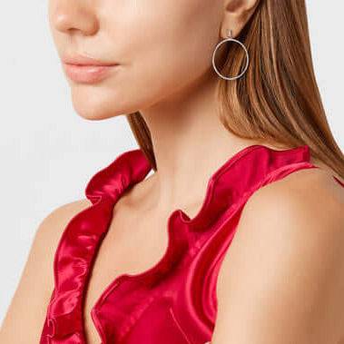 Baguette Dangling Hoop Y-D-L - Baguette - Ileana Makri store