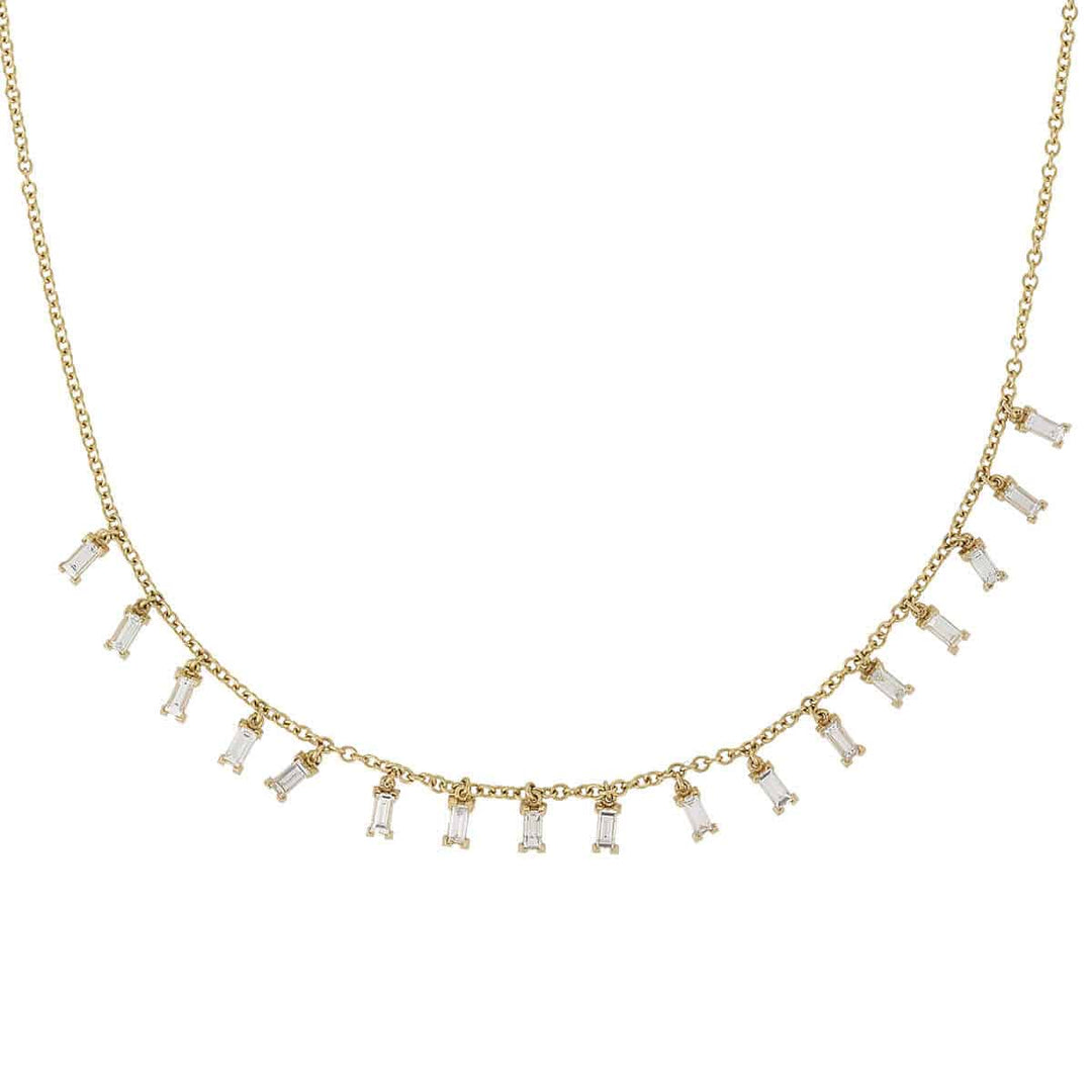 Baguette Drop Necklace Y-D-L - Baguette - Ileana Makri store