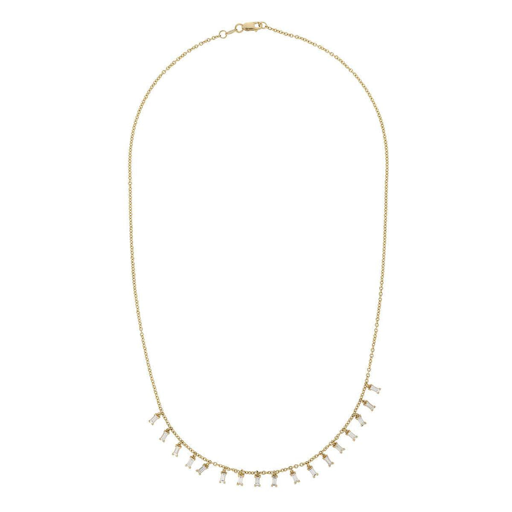 Baguette Drop Necklace Y-D-L - Baguette - Ileana Makri store