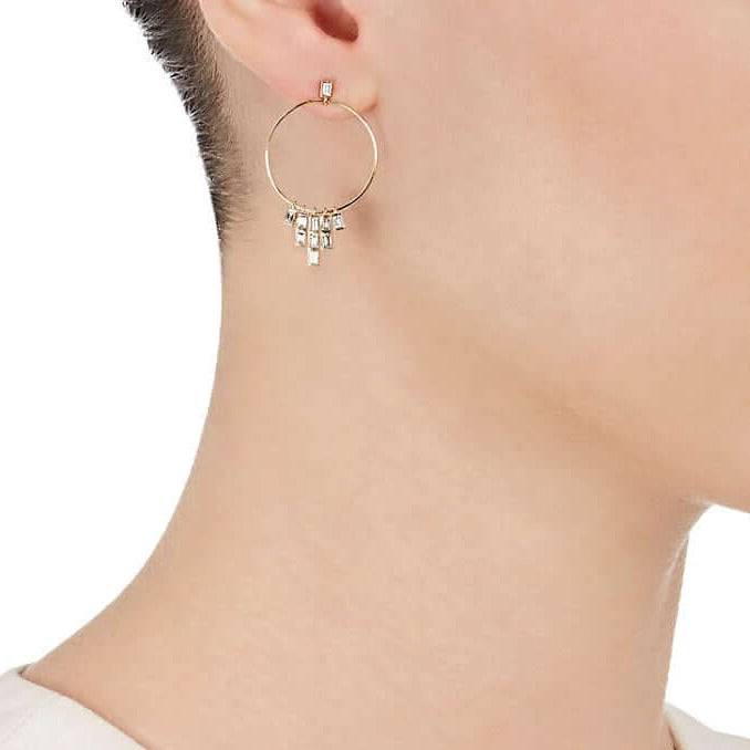 Baguette Pyramid Hoop Y-D - Baguette - Ileana Makri store