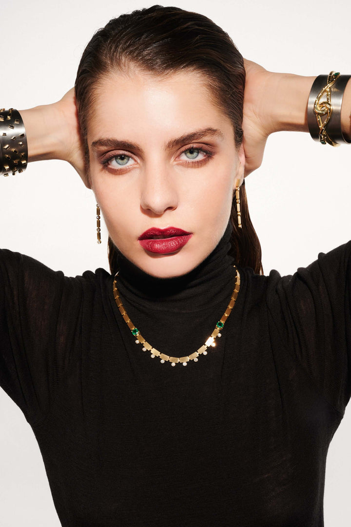 Baguette Sprinkles Titan Cuff Y-D - TITANIUM - Ileana Makri store