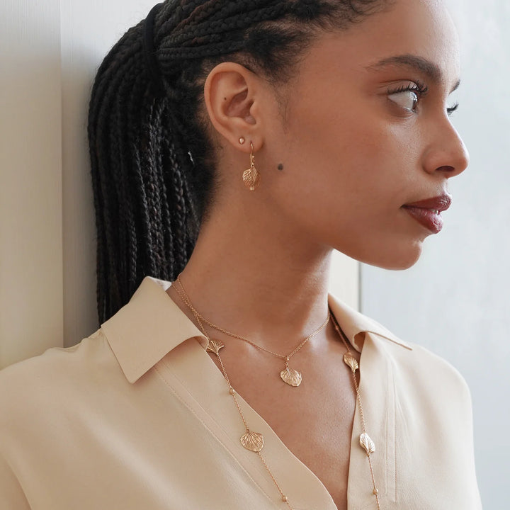 18k Rose Gold Hydrangea Petal Earrings, Earrings, Ileana Makri