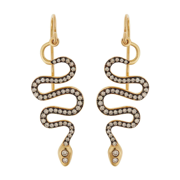 Black Mamba Earrings Y-Oxs-Chd-S - SNAKES - Ileana Makri store