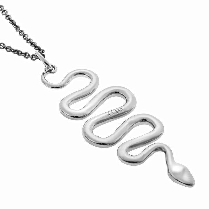 Black Mamba Pendant W-Oxs-Grey D-Rds - SNAKES - Ileana Makri store