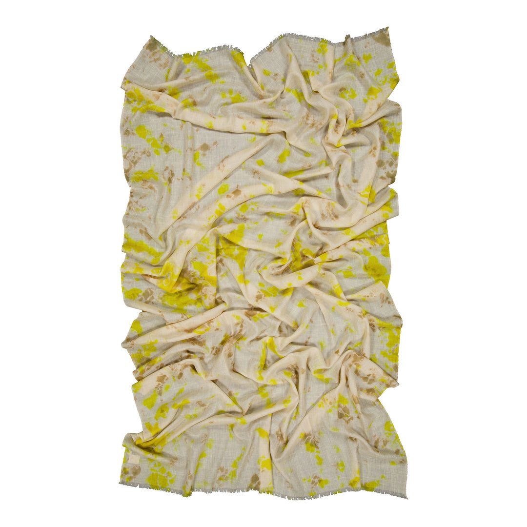 Bloom Yellow Cashmere Shawl