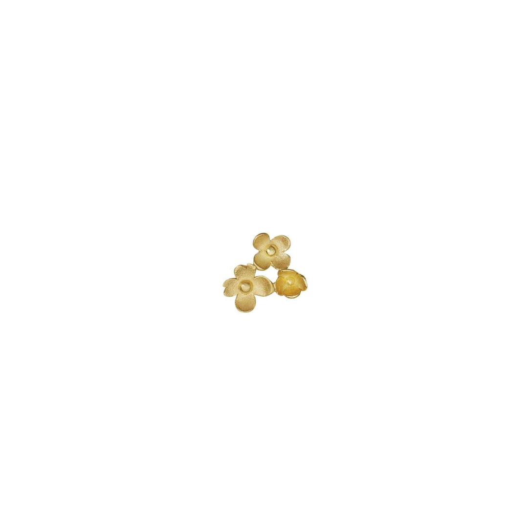 Blooming Mini Stud 3 Flowers - Joanna Peters - Ileana Makri store