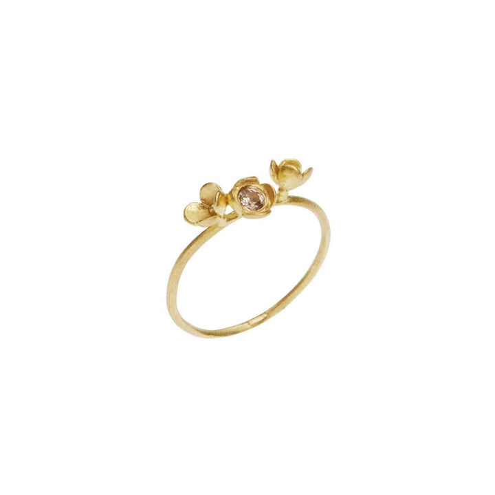 Blooming Tourmaline 3 Flower Ring - Joanna Peters - Ileana Makri store