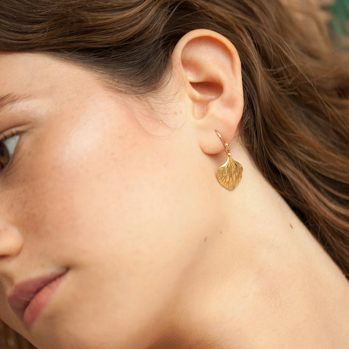 18k Rose Gold Hydrangea Petal Earrings, Earrings, Ileana Makri