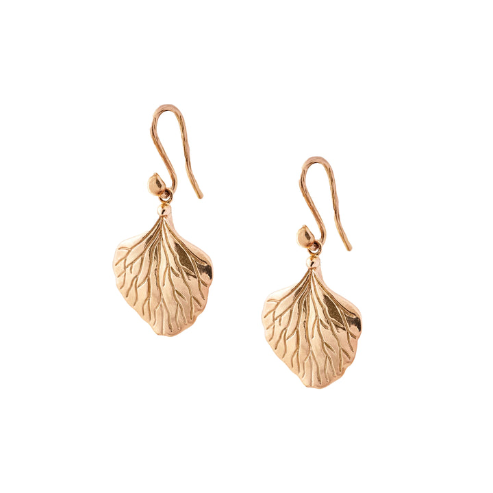 18k Rose Gold Hydrangea Petal Earrings, Earrings, Ileana Makri