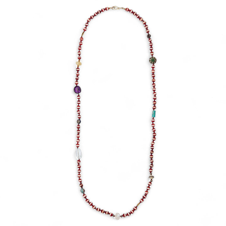 Brown Agate Stripe Necklace 12 (80cm)