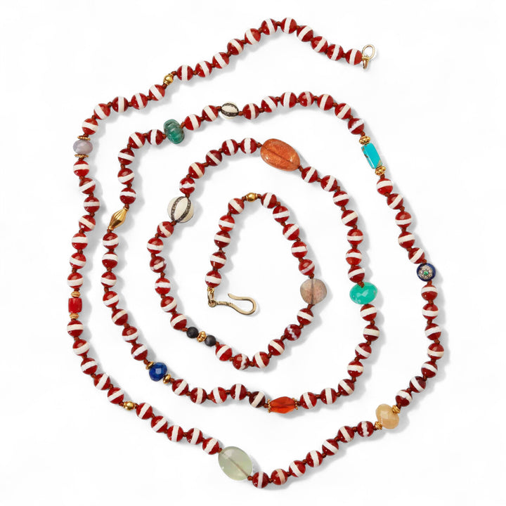 Brown Agate Stripe Necklace 38 (1m)