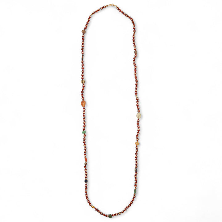 Brown Agate Stripe Necklace 38 (1m)