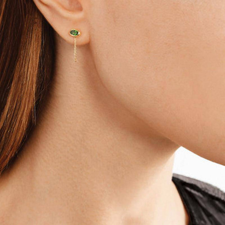 Chained Pond - Oval Earrings - Eye M UFO - Ileana Makri store
