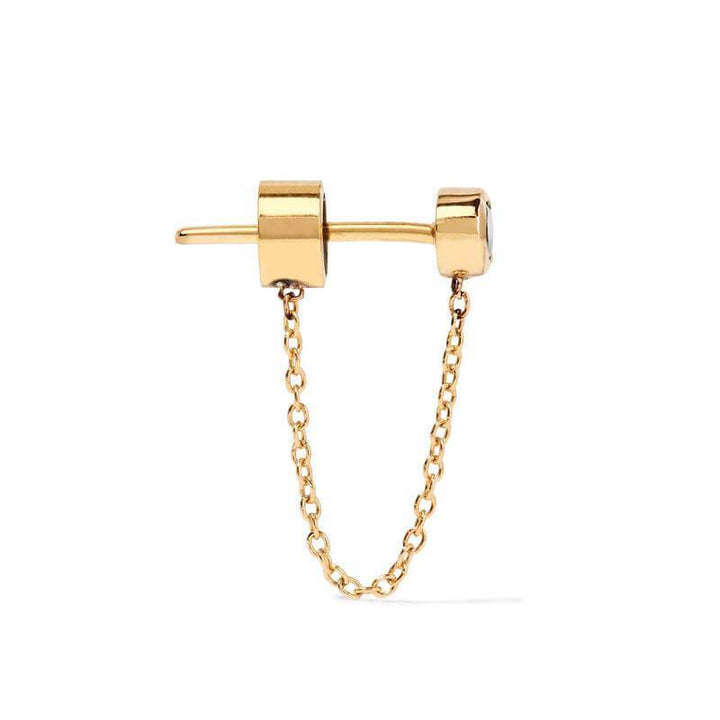 Chained Pond - Oval Earrings - Eye M UFO - Ileana Makri store