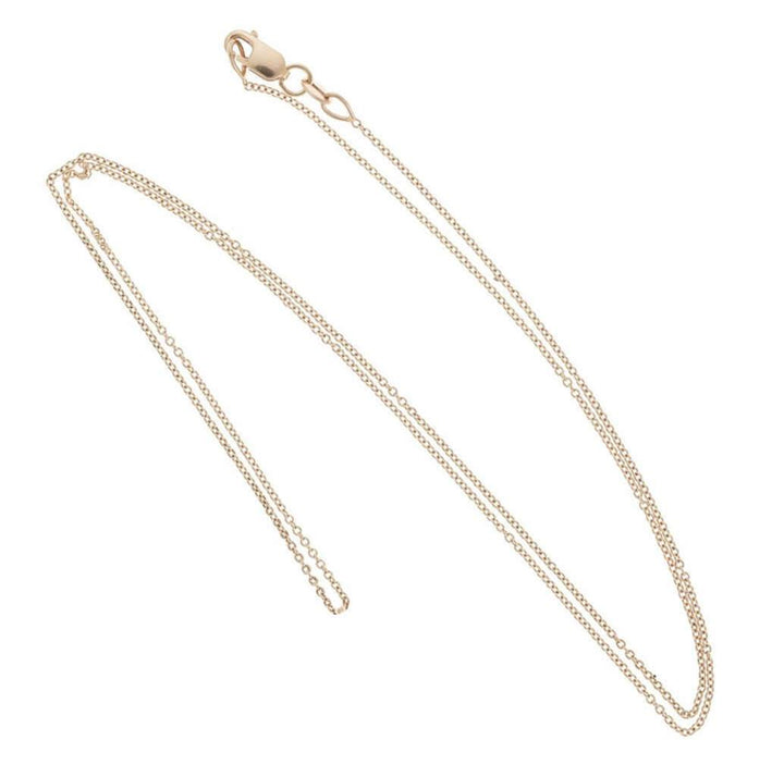 18k rose gold fine cable chain | Ileana Makri | Chains