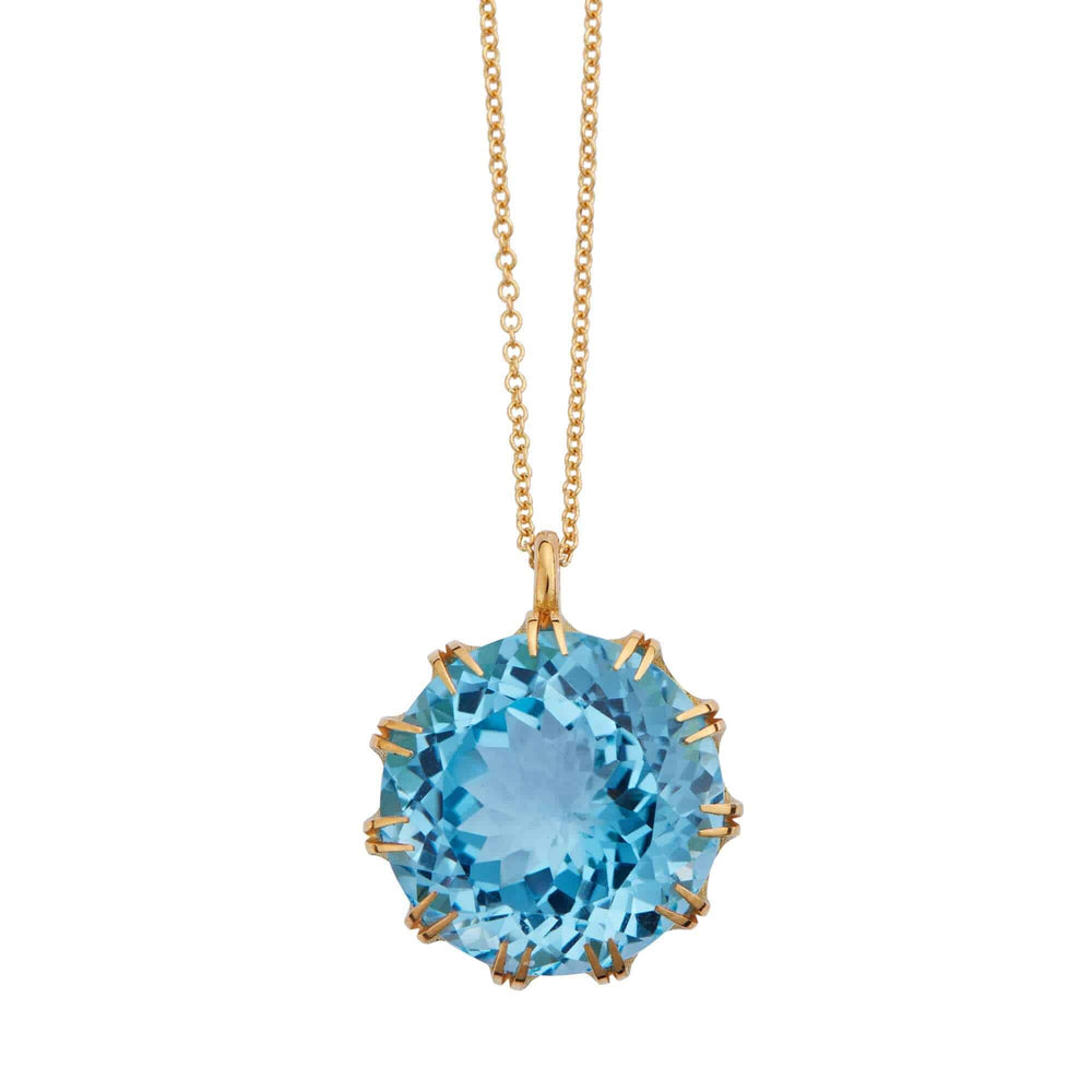 Crown Pendant Blue Topaz - Crown - Ileana Makri store