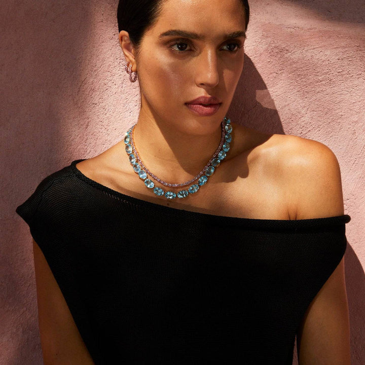Crown Necklace Blue Topaz | Ileana Makri