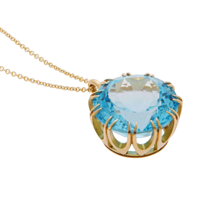 Crown Pendant Blue Topaz - Crown - Ileana Makri store