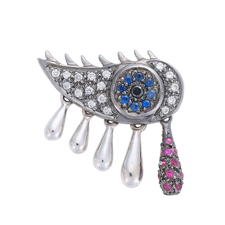 Crying Eye Earring W-D-Ru-Bs-Bd - Crying Eyes - Ileana Makri store