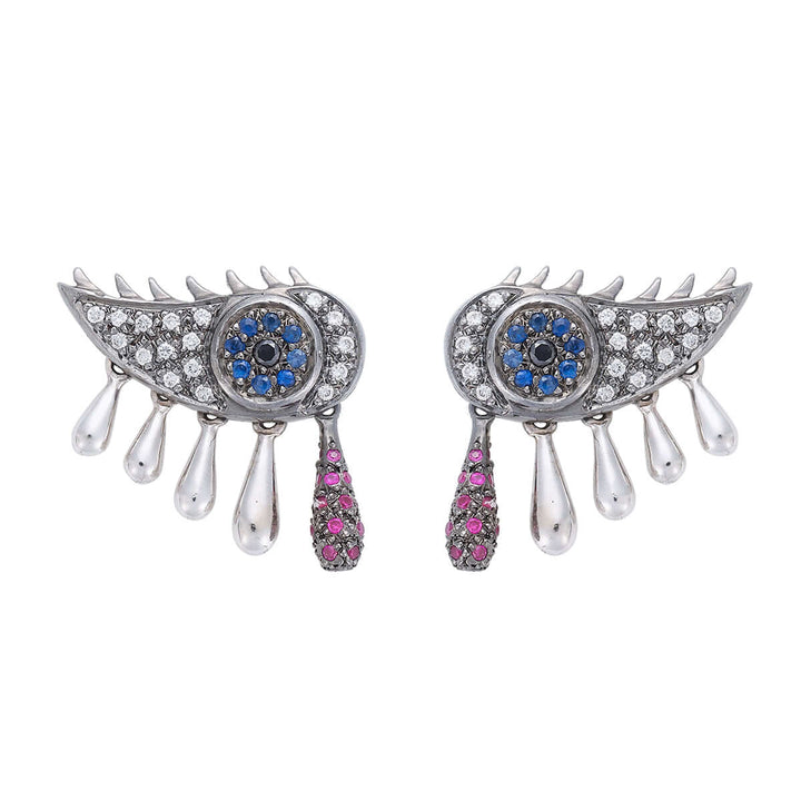 Crying Eye Earring W-D-Ru-Bs-Bd - Crying Eyes - Ileana Makri store