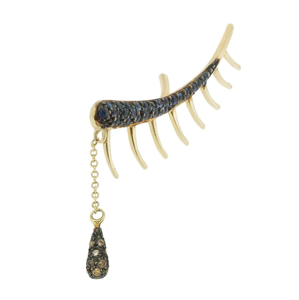 Teared Eyelash Ear Cuff Y-Oxc-Bs-Chd - Crying Eyes - Ileana Makri store