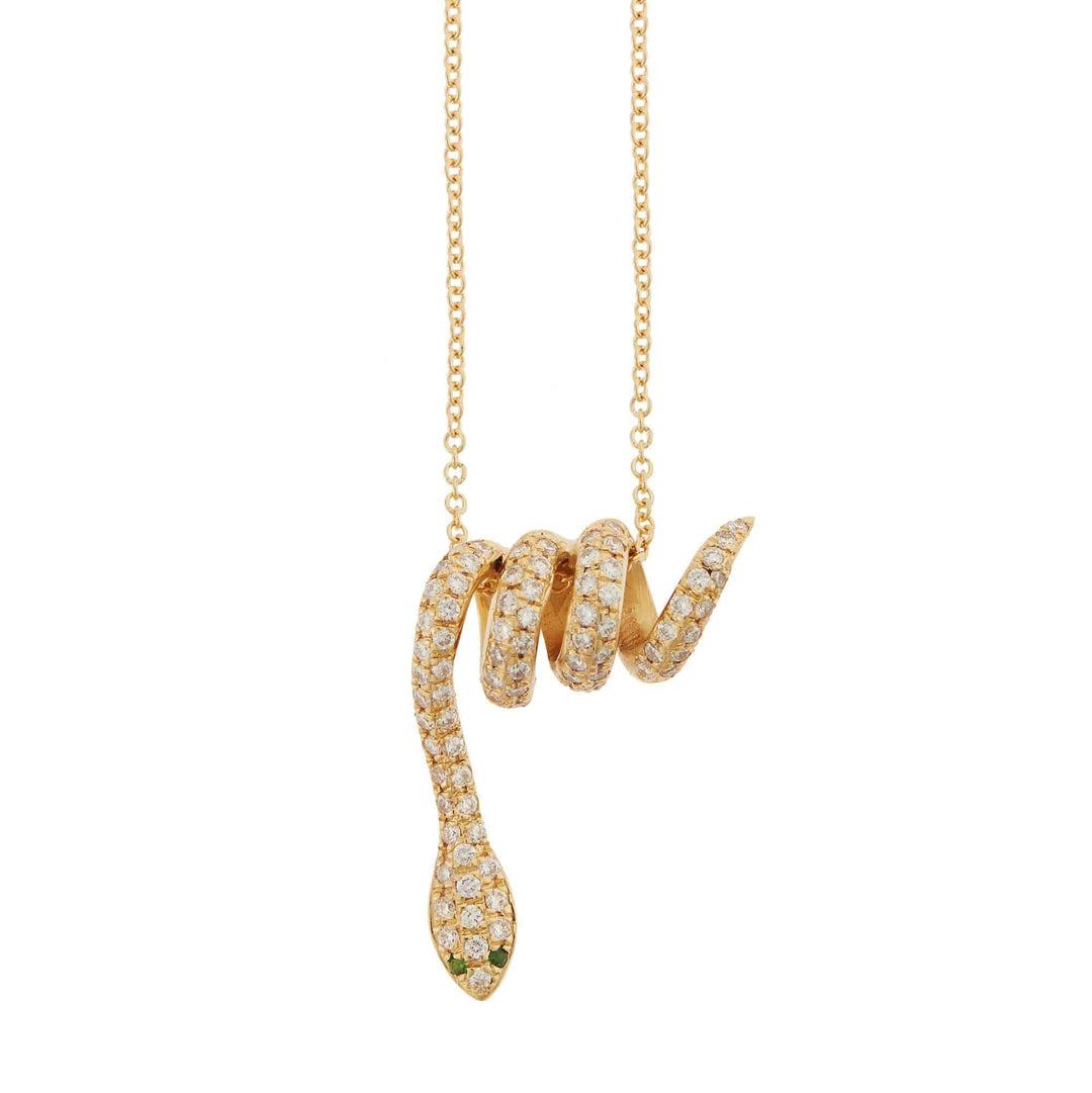 Curled Snake Pendant Y-D-Ts - SNAKES - Ileana Makri store