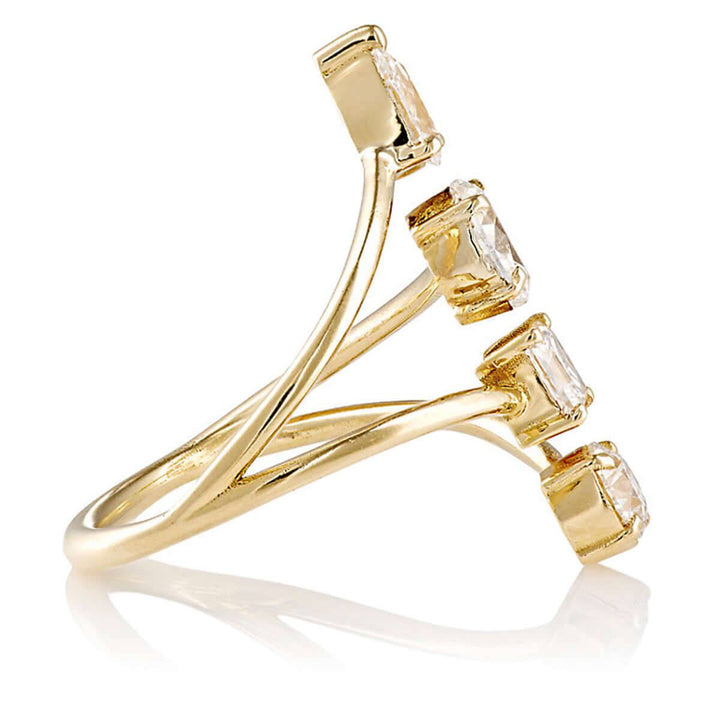 Diamond End Ring - Deco - Ileana Makri store