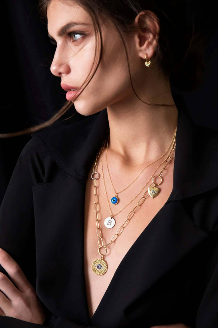 Diamond Letter Pendant T-D - TITANIUM - Ileana Makri store