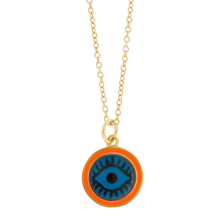 Enamel Evil Eye Pendant - Eye M Eyes - Ileana Makri store