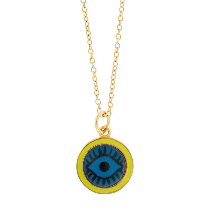 Enamel Evil Eye Pendant - Eye M Eyes - Ileana Makri store