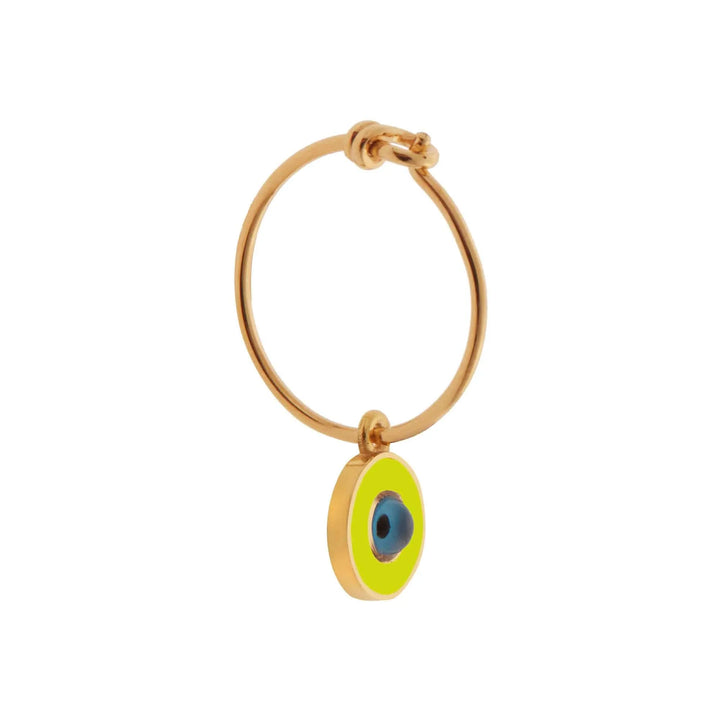 Enamel Eye Slim Hoops - Eye M Eyes - Ileana Makri store
