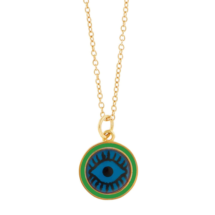 Enamel Evil Eye Pendant - Eye M Eyes - Ileana Makri store
