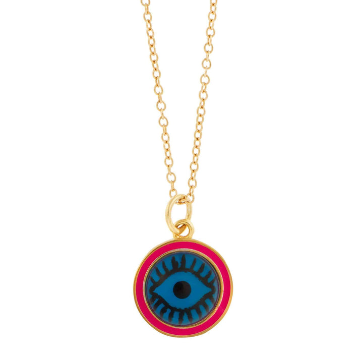 Enamel Evil Eye Pendant - Eye M Eyes - Ileana Makri store