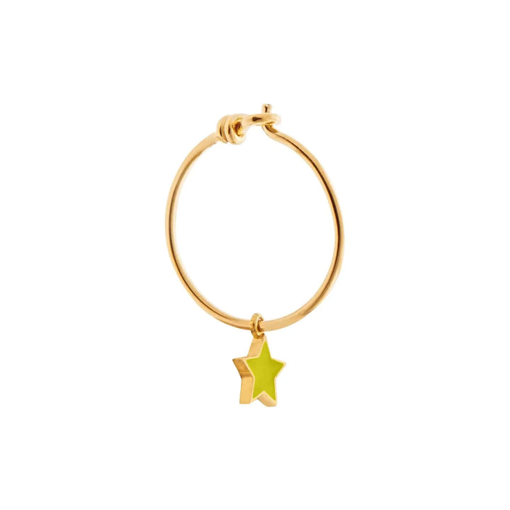 Enamel Little Star Hoops - Eye M Neon Rocks - Ileana Makri store