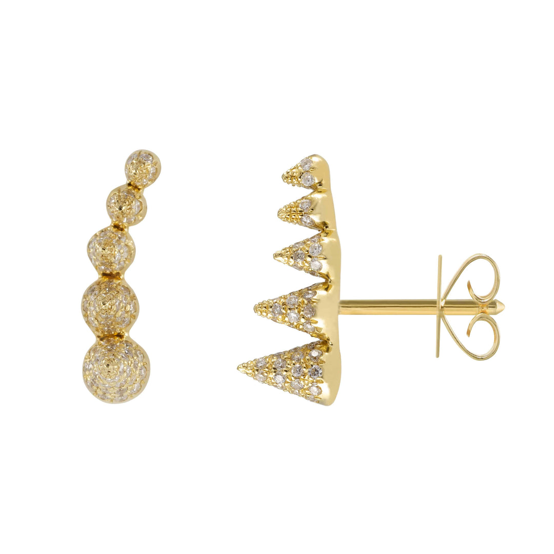 Five Cone Studs Pavé - Noor Fares - Ileana Makri store