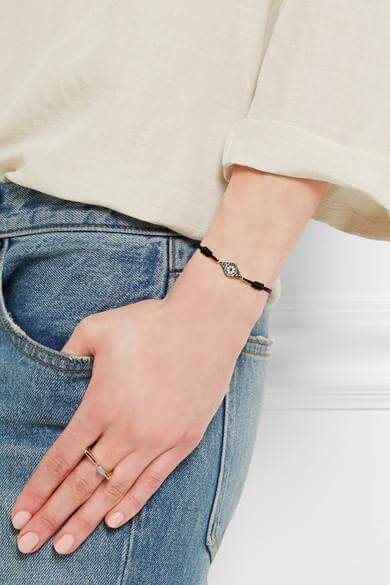 Kitten Eye Cord Bracelet - Eye M Eyes - Ileana Makri store