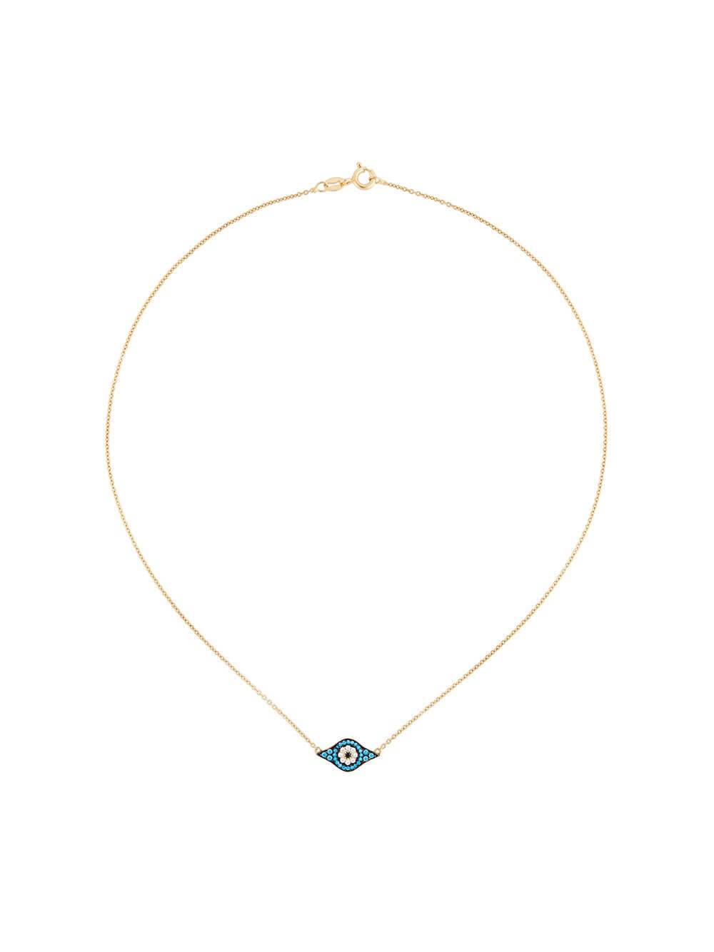 Kitten Eye Necklace - Blue - Eye M Eyes - Ileana Makri store