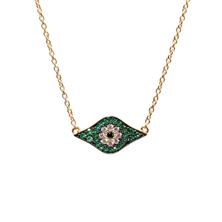 Kitten Eye Necklace - Green - Eye M Eyes - Ileana Makri store