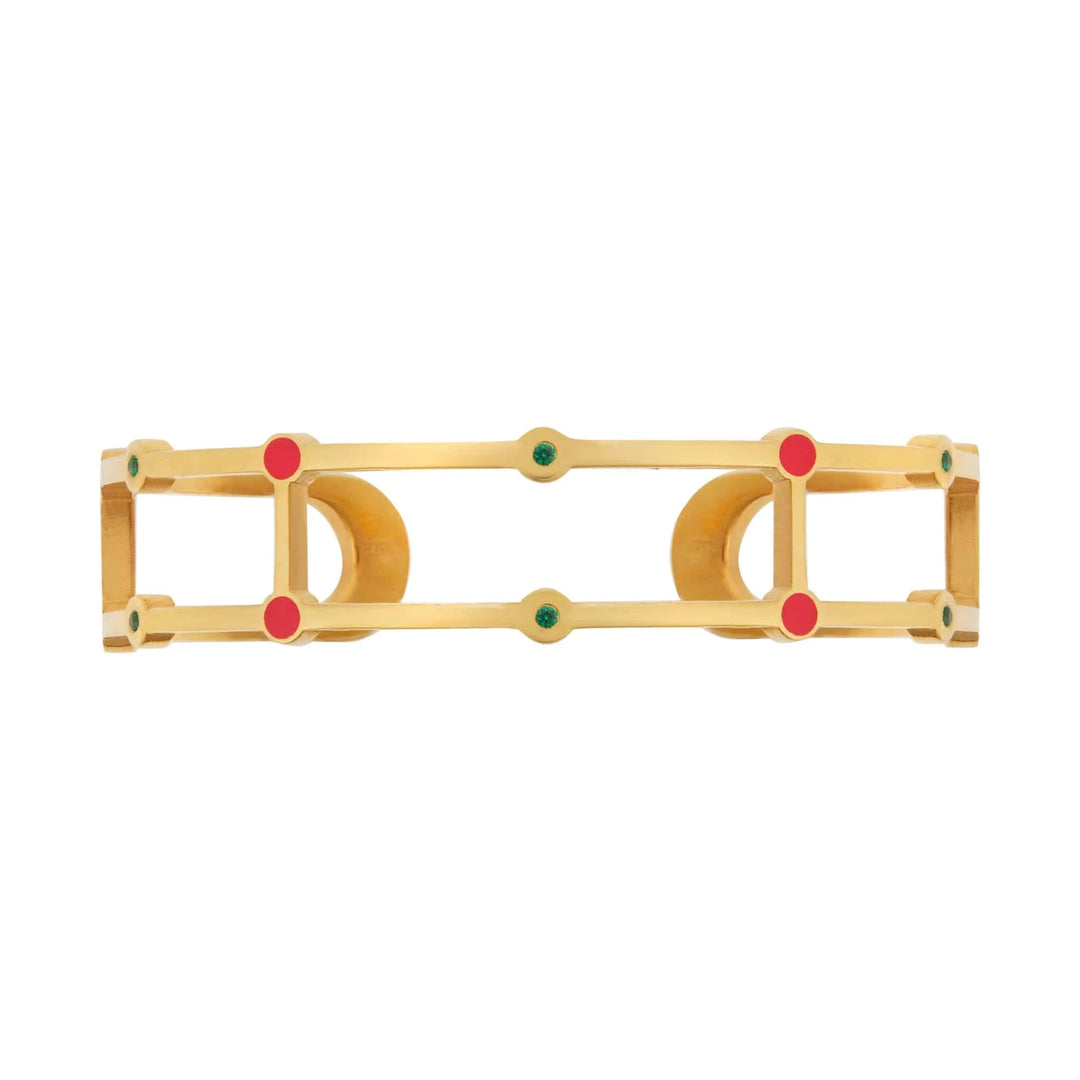 Line Cuff Pink Enamel - Eye M Neon Rocks - Ileana Makri store