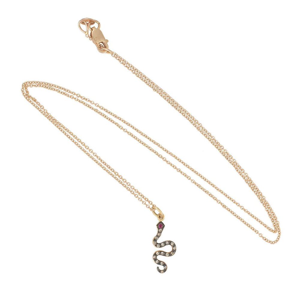 Little Snake Pendant P-Chd-Ru - SNAKES - Ileana Makri store