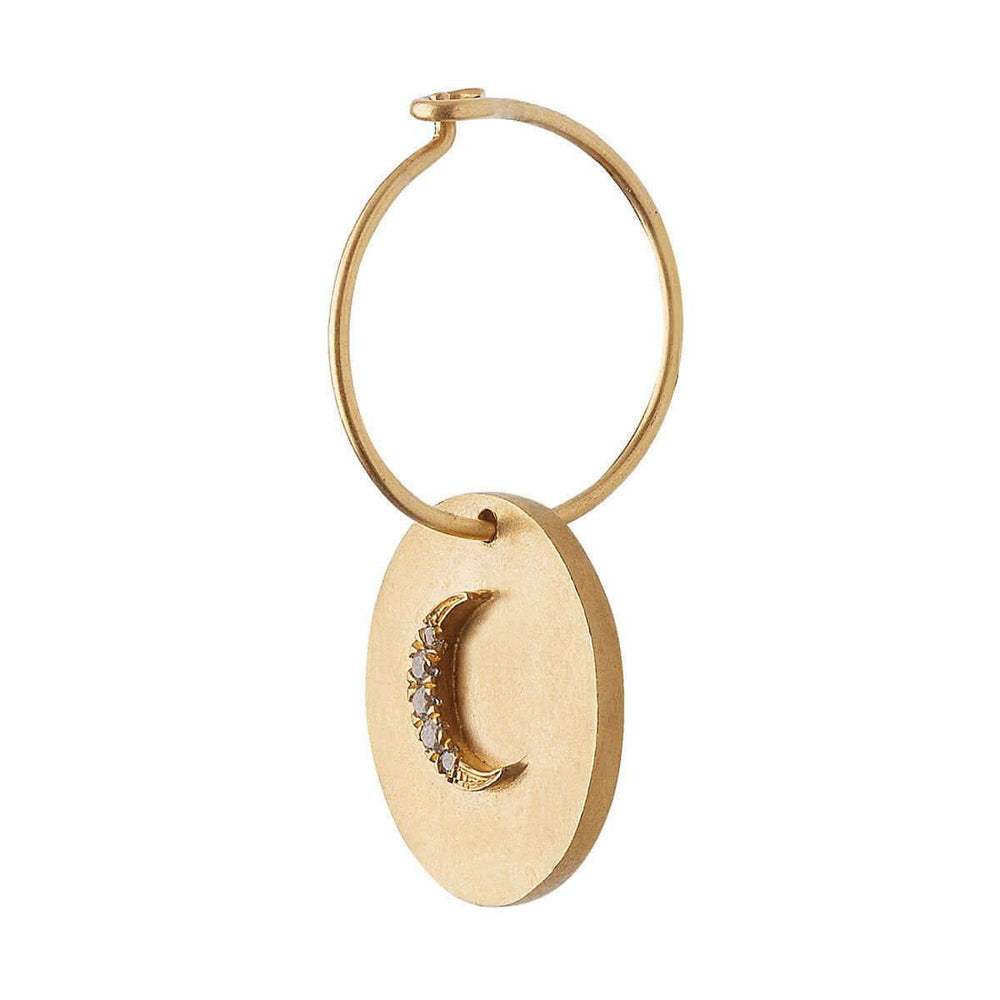 Moon Disc Hoops - Eye M UFO - Ileana Makri store