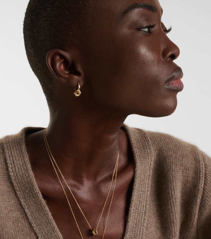 18k Gold Nut Earrings